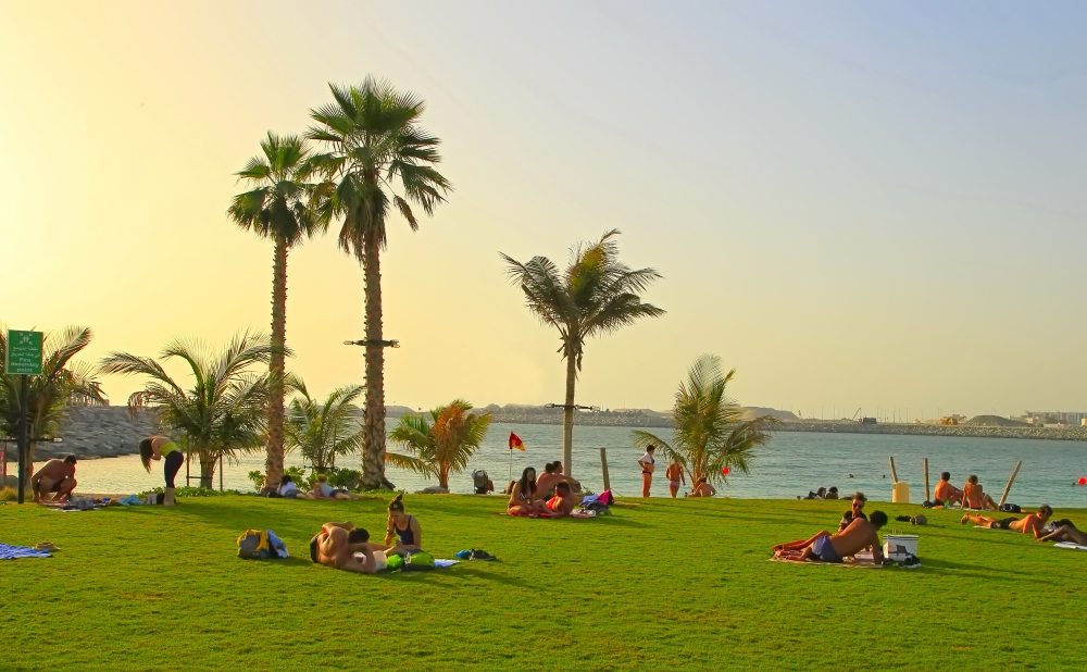 Pláže a relax v Dubaji na sluníčku.