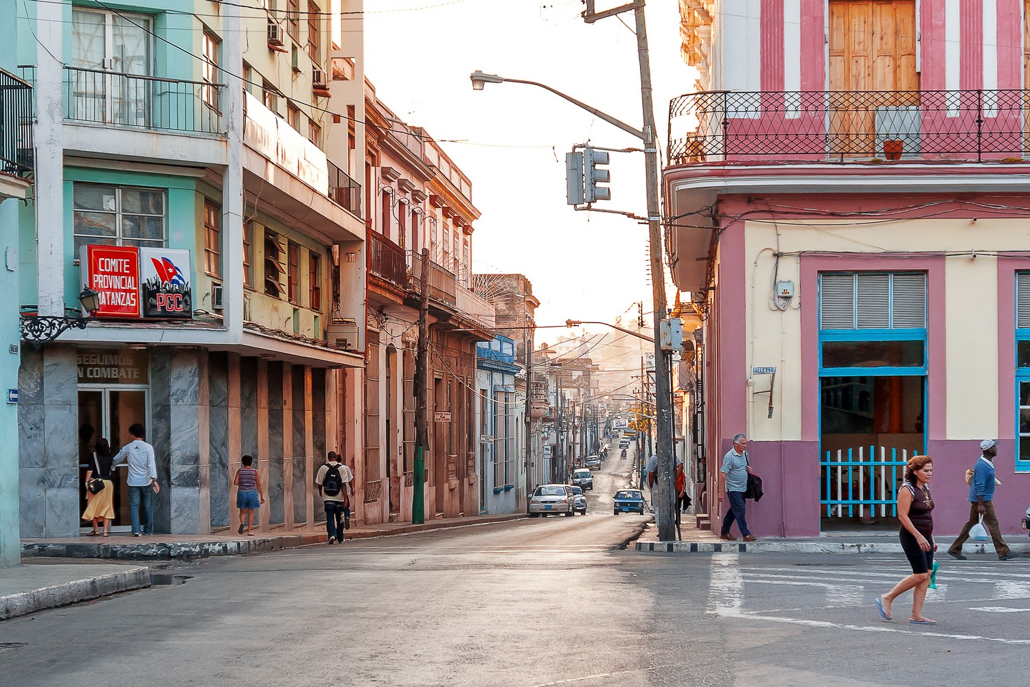 Ulice v kubánském městě Matanzas
