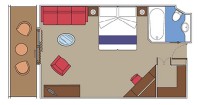 Family Suite s balkonem - plánek - MSC Grandiosa