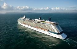Celebrity Equinox - Celebrity Cruises - loď brázdící temně modré vody Atlantiku